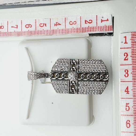 "925 Sterling Silver Plated CZ Pendant, EVBRS343 - Picture 9 of 9